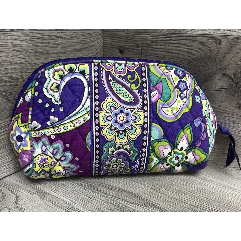 Purple Floral Makeup Bag By Vera Bradley - Picture 2 of 7
